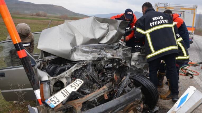 Mercimek Köyü yakınlarında trafik kazası