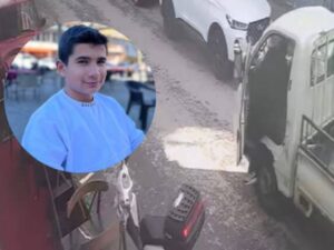 Park halindeyken hareket eden kamyoneti durdurdu, faciayı önledi