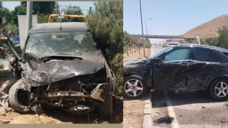 Havalimanı Kavşağı’nda trafik kazası: 5 kişi yaralandı