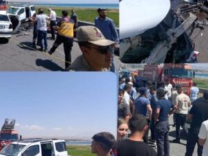 Sungu’dan Seyhan Ailesi Ahlat Yolunda Kaza Geçirdi: 6 Yaralı